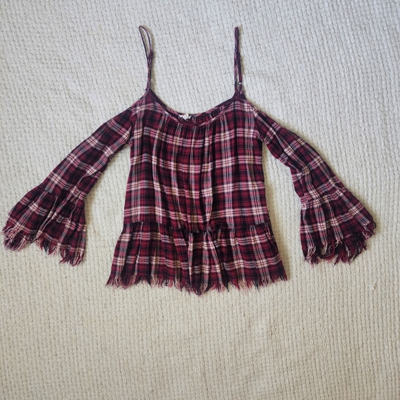Plaid Ruffle Top - Picture 2 of 4